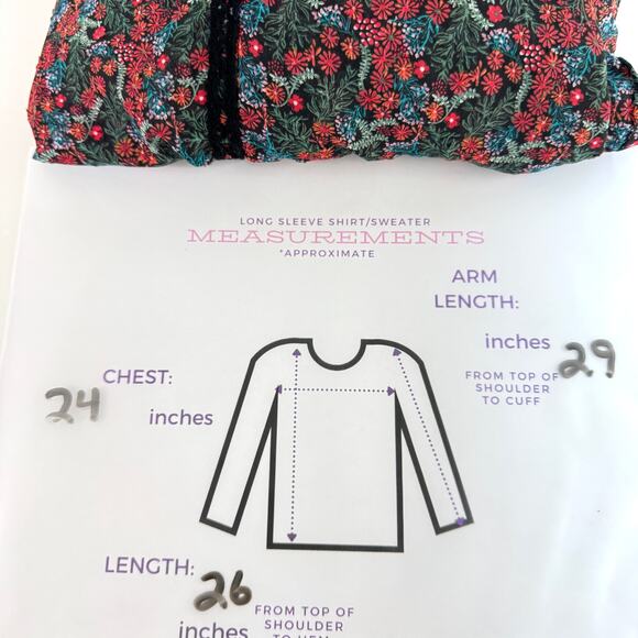 Matilda Jane Womens Carol Blouse Top Size XL Embroidered Floral Flowy Red - Picture 8 of 8